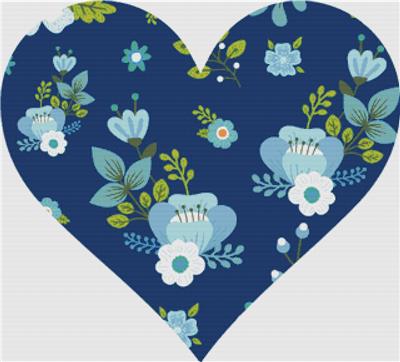 click here to view larger image of Ditsy Floral Heart (chart)