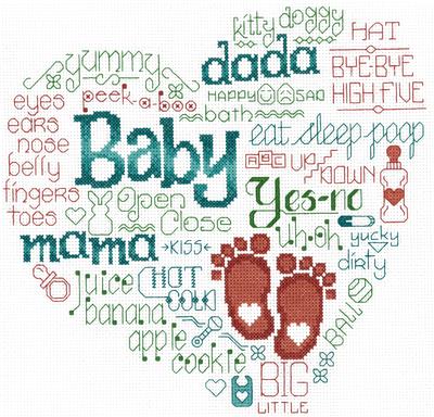 click here to view larger image of Let's Baby Talk - Ursula Michael (counted cross stitch kit)