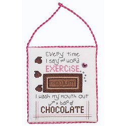 click here to view larger image of Quick Stitch - Exercise and Chocolate (chart)