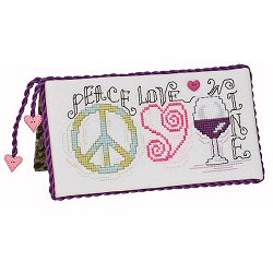 Quick Stitch - Peace Love Wine