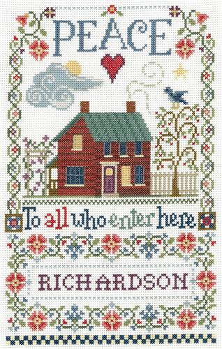 click here to view larger image of Peace to all Sampler - Sandra Cozzolino (counted cross stitch kit)