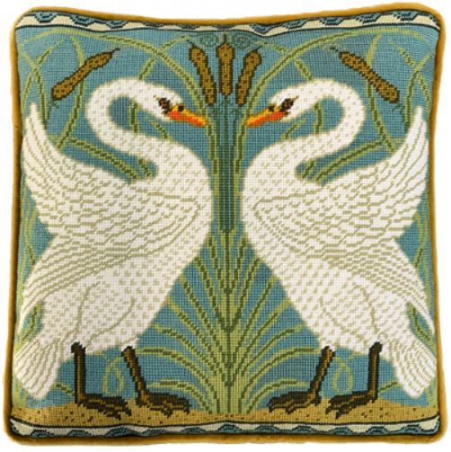 Swan Rush and Iris Tapestry