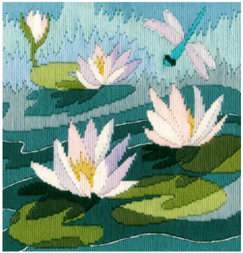 click here to view larger image of Water Lilies (Long Stitch)