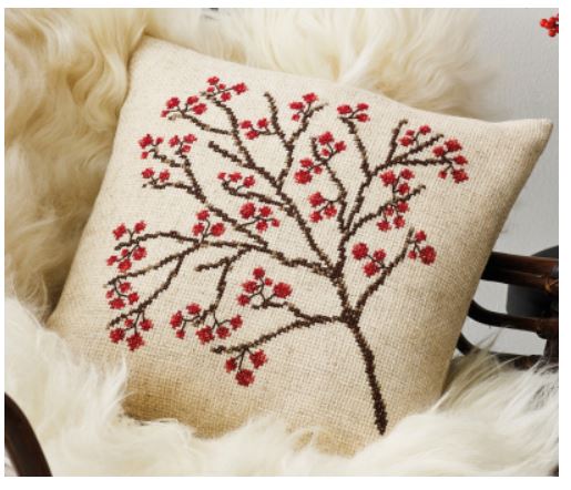 click here to view larger image of Winterberries Cushion (counted cross stitch kit)