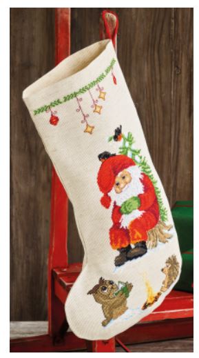 click here to view larger image of Reading Owl Christmas Stocking (counted cross stitch kit)