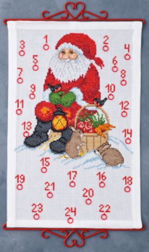 Santa and Rabbits Bellpull - Advent Calendar