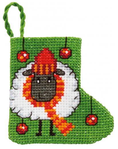 click here to view larger image of Sheep Ornament (counted cross stitch kit)