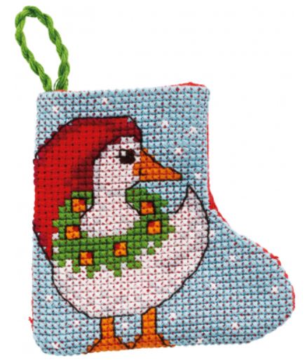 click here to view larger image of Christmas Goose Ornament (counted cross stitch kit)