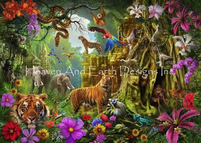 click here to view larger image of Dark Jungle Temple and Tigers - Ciro Marchetti (chart)