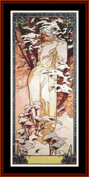 Seasons 1900 Winter - Alphonse Mucha