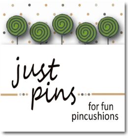 Just Pins - Just Lime and Black Swirls