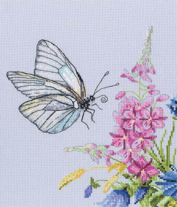 click here to view larger image of Cabbage Butterfly (counted cross stitch kit)