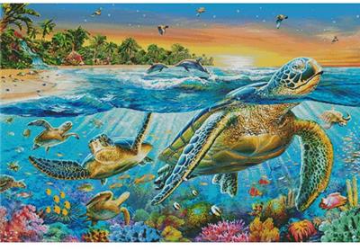 Underwater Turtles (Large)