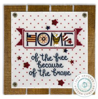 click here to view larger image of Home of the Free Perforated Paper Kit (counted cross stitch kit)