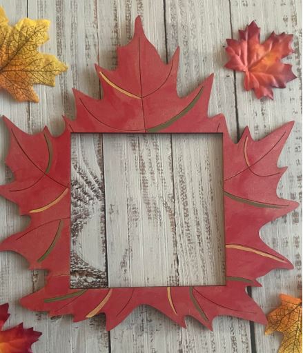 Hand Painted Frame - Leaves