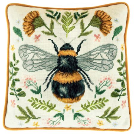 click here to view larger image of Botanical Bee (needlepoint kit)