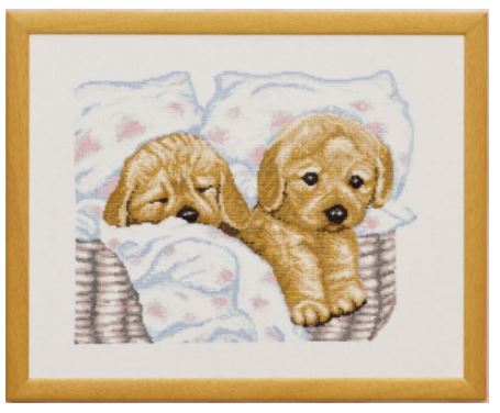 click here to view larger image of Puppies (counted cross stitch kit)