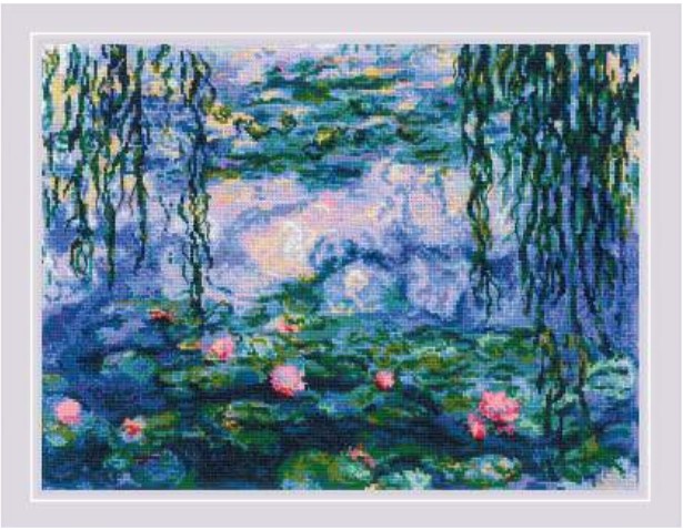 click here to view larger image of Water lilies - based on Monet (counted cross stitch kit)