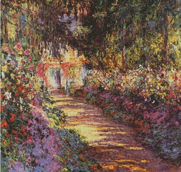 Garden Path at Giverny (Claude Monet)