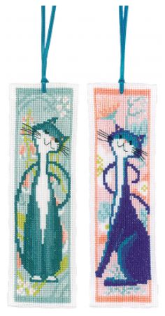 Flower Cats Bookmarks (Set of 2)