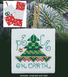 click here to view larger image of Christmas Pocket Ornament - Peace on Earth (chart)