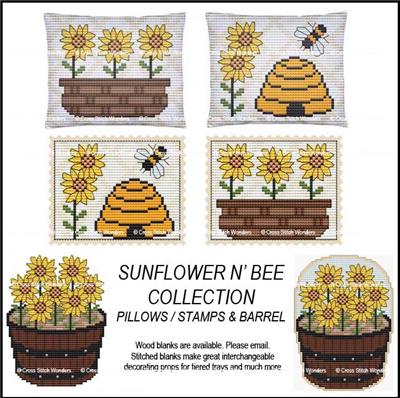 Sunflower N Bee Collection - Stamps and Barrel