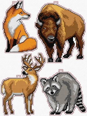 click here to view larger image of Forest Animals (counted cross stitch kit)