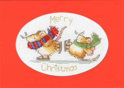 Mice on Ice - Christmas Card