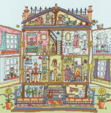 click here to view larger image of Cut Thru Dolls House (counted cross stitch kit)