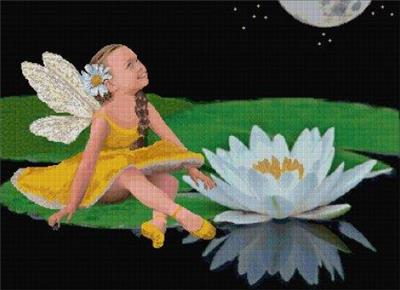 Fairy on Lily Pond