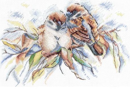 click here to view larger image of Sparrows (counted cross stitch kit)