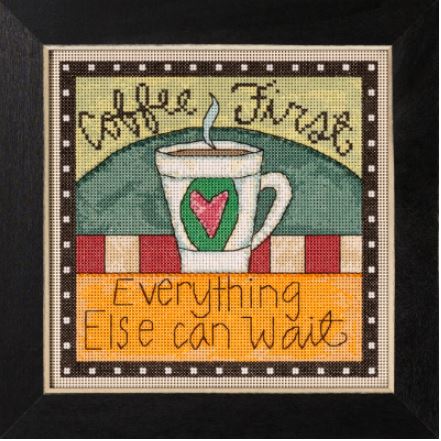click here to view larger image of Coffee First (counted cross stitch kit)