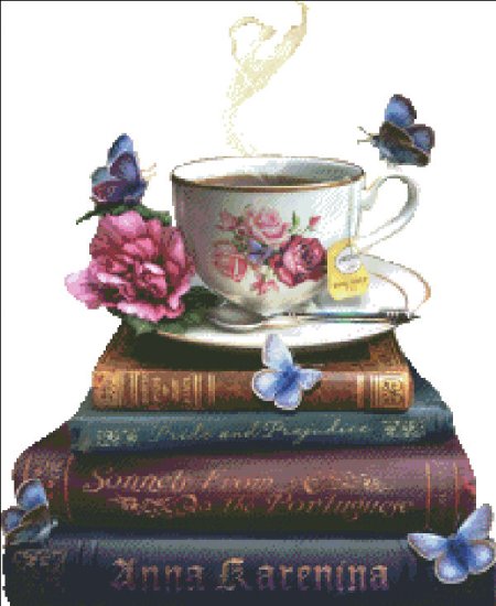 Tea And Books No Background/Mini - Brigid Ashwood