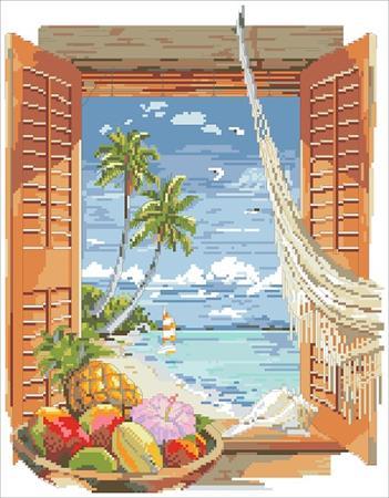 Tropical Vacation Window