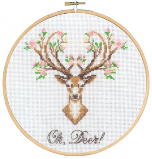click here to view larger image of Oh Deer (counted cross stitch kit)