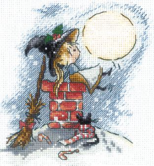 click here to view larger image of Happiness Under the Moon (counted cross stitch kit)