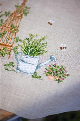 Garden Equipment Linen Tablecloth