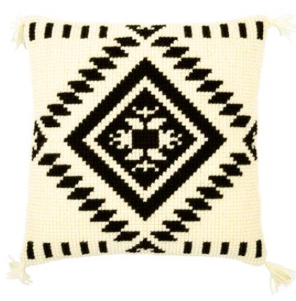 click here to view larger image of Ethnic Print Cushion (counted cross stitch kit)
