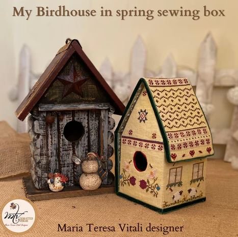 Birdhouse in Spring Sewing Box