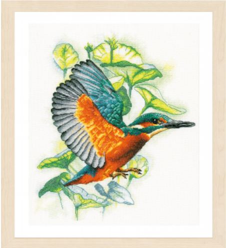 click here to view larger image of Flying Kingfisher (counted cross stitch kit)