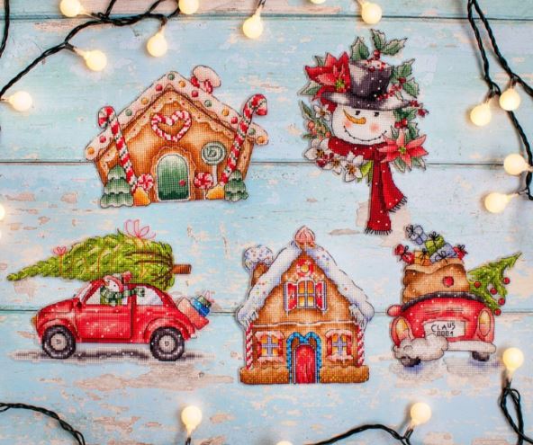 click here to view larger image of Christmas Toys Kit - SLETIL8055 (counted cross stitch kit)