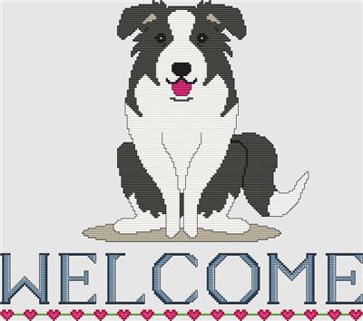click here to view larger image of Border Collie - Welcome (Black) (chart)