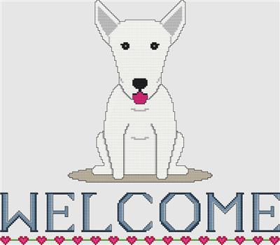 Bull Terrier - Welcome (White)