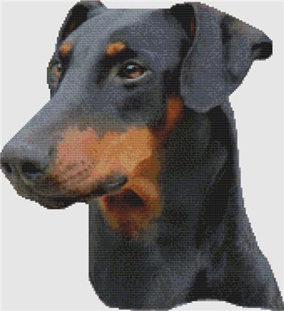 click here to view larger image of Doberman Pinscher - Portrait (Black & Tan) (chart)
