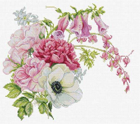 click here to view larger image of Spring Bouquet  (counted cross stitch kit)