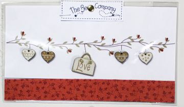 Mini Hearts and Love Tag Buttons