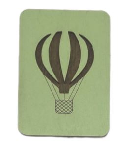 Wooden Needle Case/Green Balloon - KF056/15