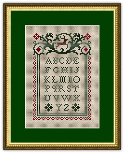 Christmas Reindeer Alphabet Sampler