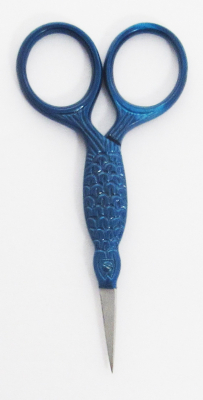 Fish Scissors Blue Handles 3.5"