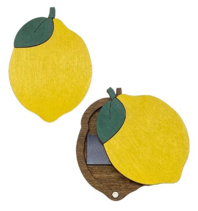 click here to view larger image of Wooden Needle Case/Lemon  (accessory)